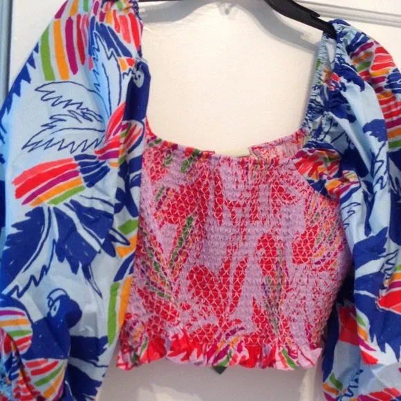 FARM Rio Mixed Color Birds Crop Top - Picture 12 of 15